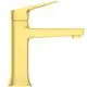 Waschtischarmatur in Goldfarbe von Ideal Standard mit minimalistischer Form und einem Hebel zur Wasserregulierung, geeignet für moderne Badezimmer.